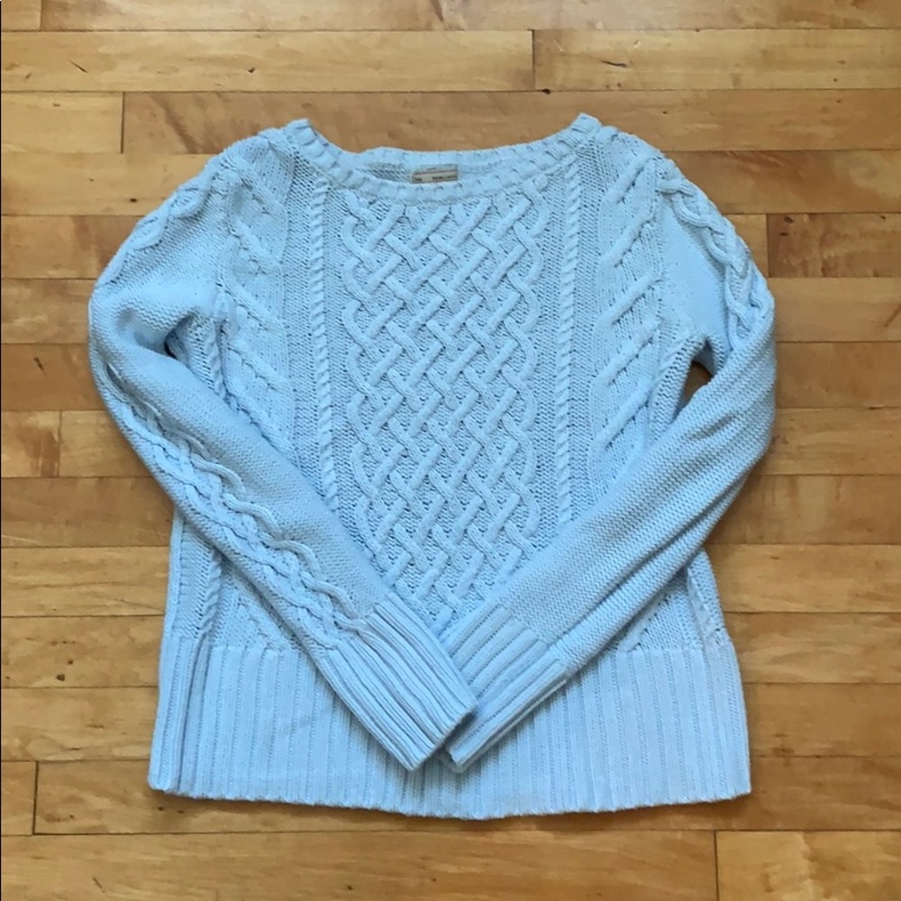Gap Baby Blue Cable-knit Fisherman Sweater